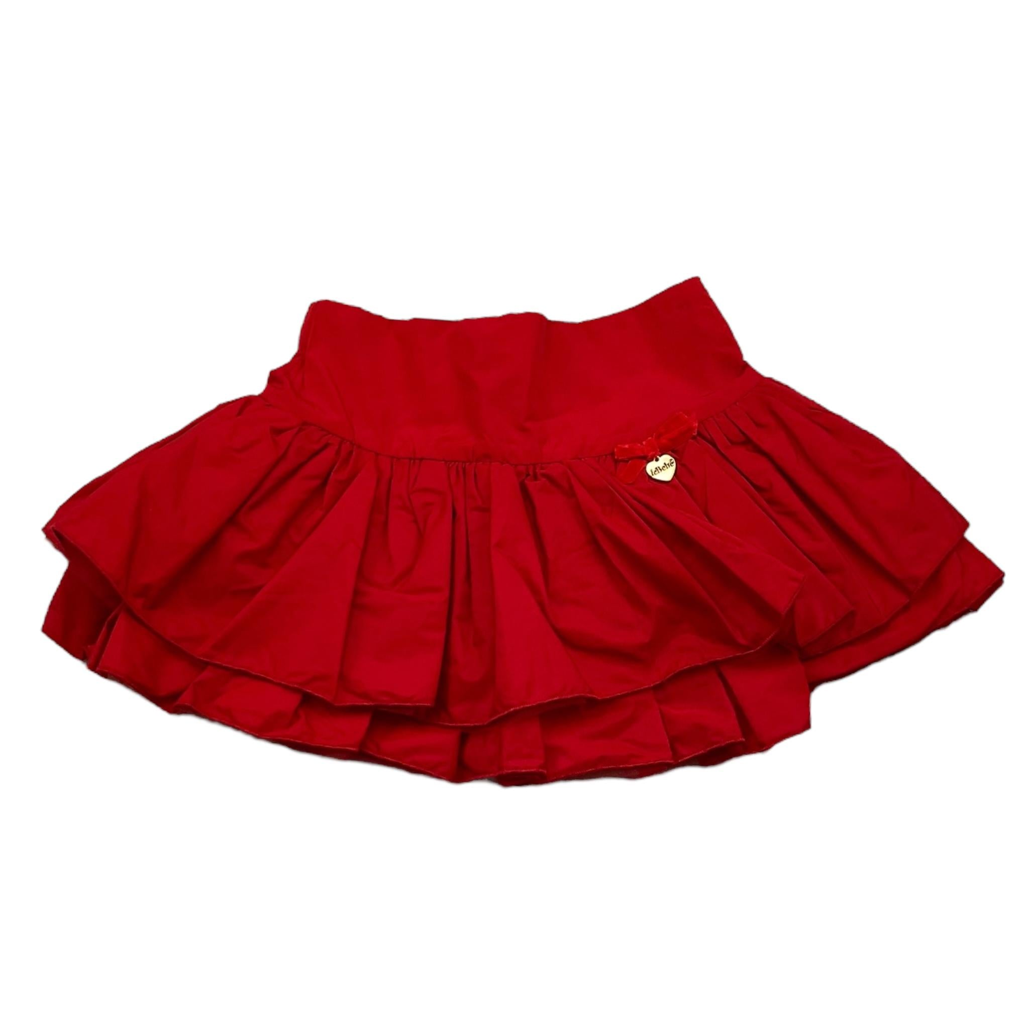 LE BEBE' gonna tinta unita con elastico in vita Rosso per Bambina LBG5590J ROSSO LE BEBE' 