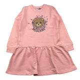MOSCHINO abito tinta unita con stampa Rosa per Bambina MDV0GS ROSA MOSCHINO 