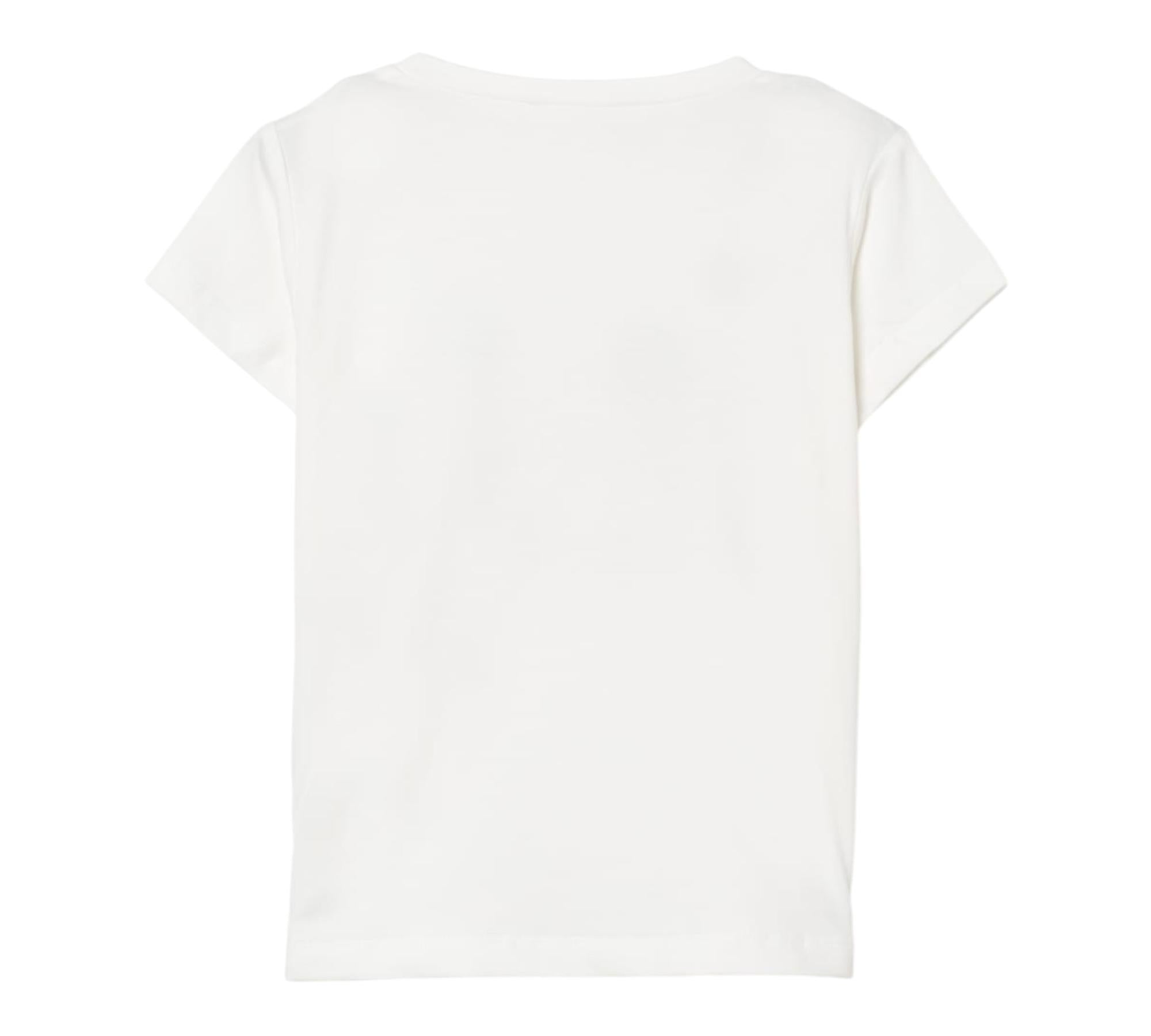 Liu Jo T-Shirt Girocollo Tinta Unita con Brillantini per Neonata KA5020NX BIANCO LIU JO 