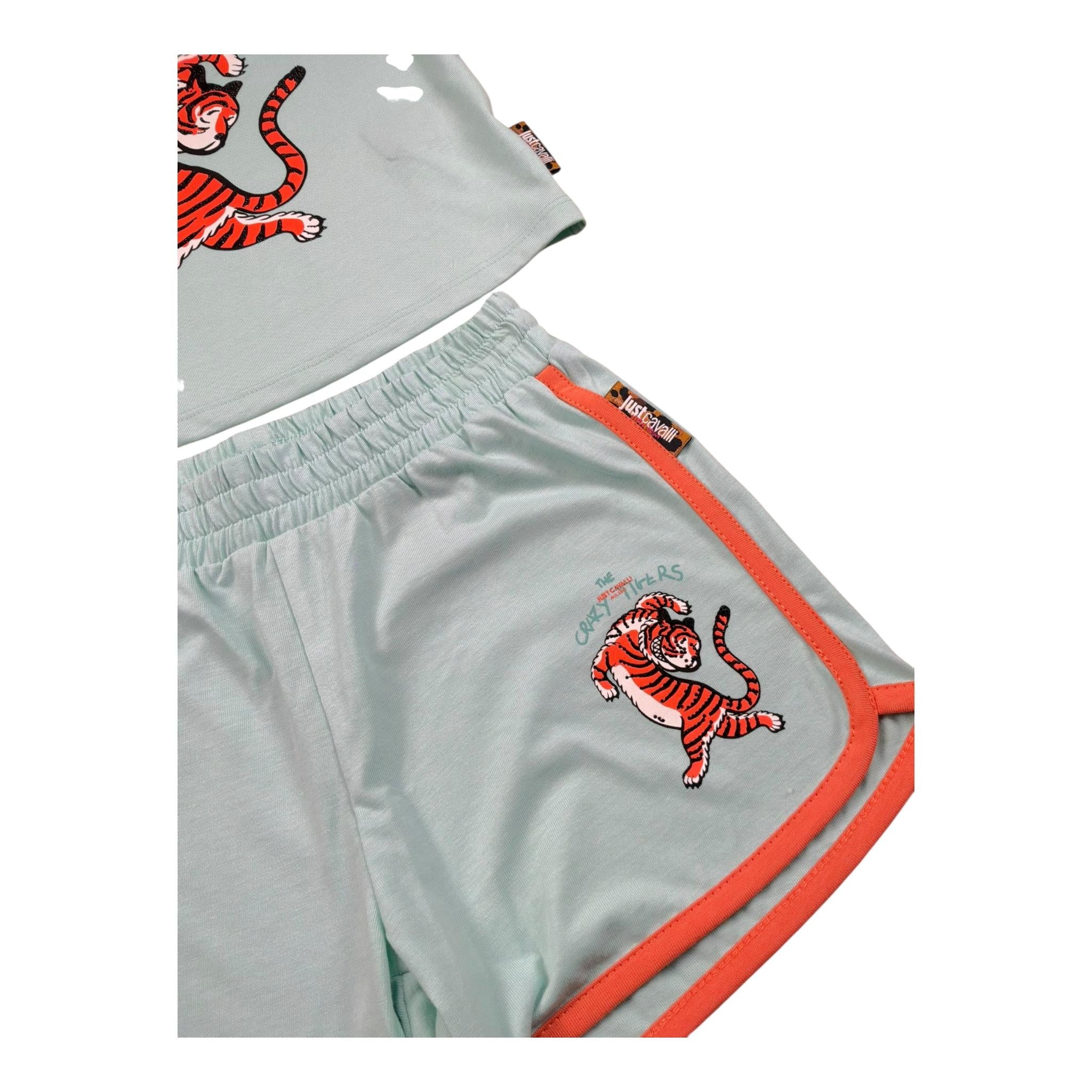 Just Cavalli Completo 2 Pezzi Canotta-Shorts per Bambina JGP26102CJ VERDE ACQUA JUST CAVALLI 