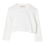 ELISABETTA FRANCHI shirt girocollo tinta unita con stampa Panna per Neonata EFTS224XN PANNA ELISABETTA FRANCHI 