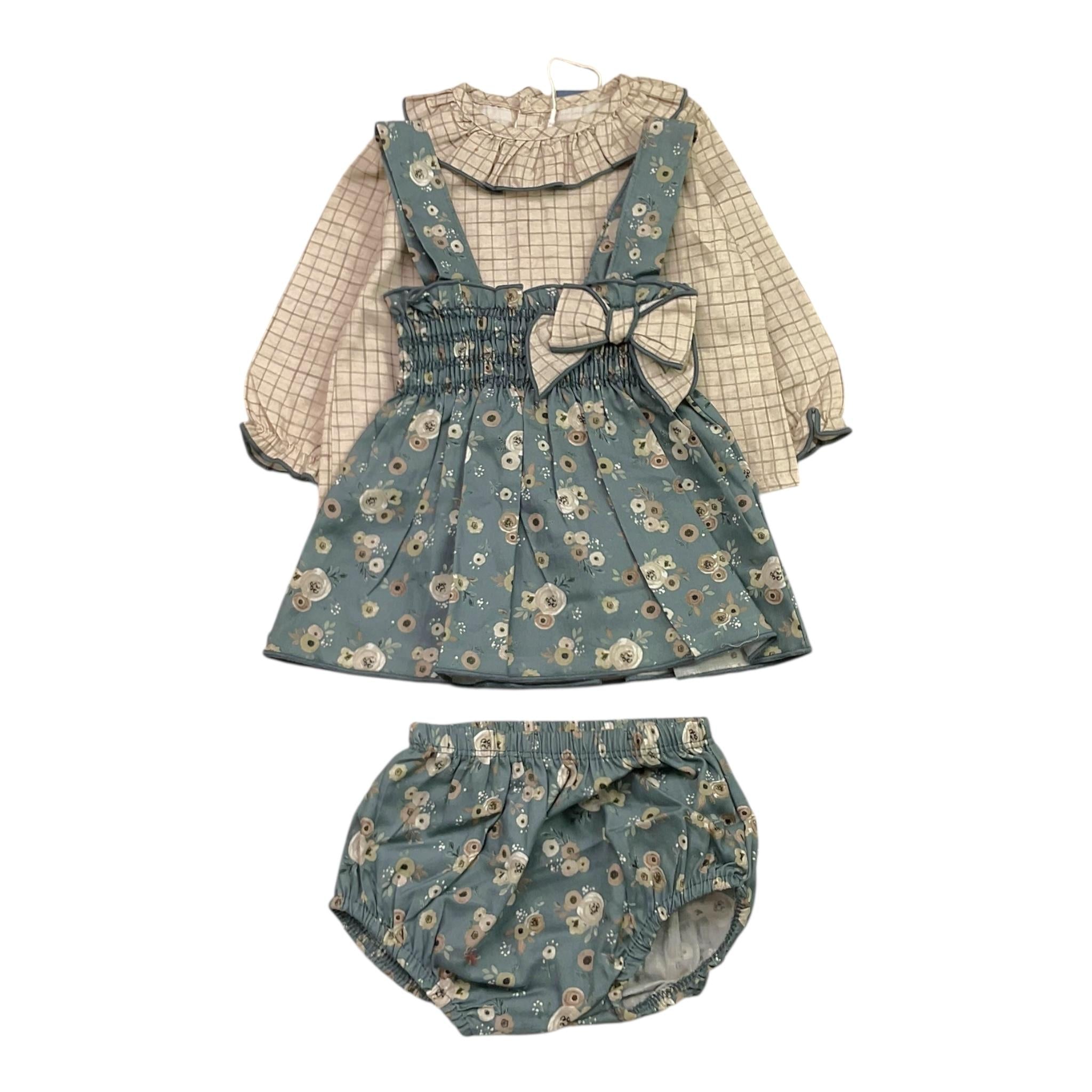 CALAMARO completo 3pz camicia-gonna-coulotte Beige per Neonata 22071 BEIGE CALAMARO 