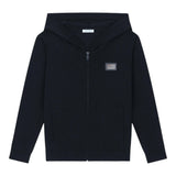 DOLCE & GABBANA maglia tinta unita con zip e cappuccio Blu per Bambino L4KW21 BLU DOLCE & GABBANA 