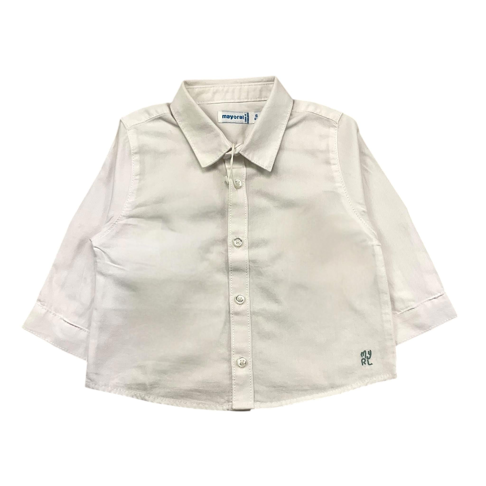MAYORAL camicia manica lunga tinta unita Bianco per Neonato 124 BIANCO MAYORAL 
