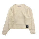 PATRIZIA PEPE maglia girocollo tinta unita Panna per Bambina 7K0049XX PANNA PATRIZIA PEPE 