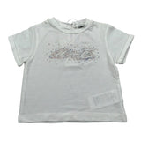 M+E' T-Shirt Girocollo Tinta Unita con Brillantini per Neonata UE1817N PANNA M+E' 