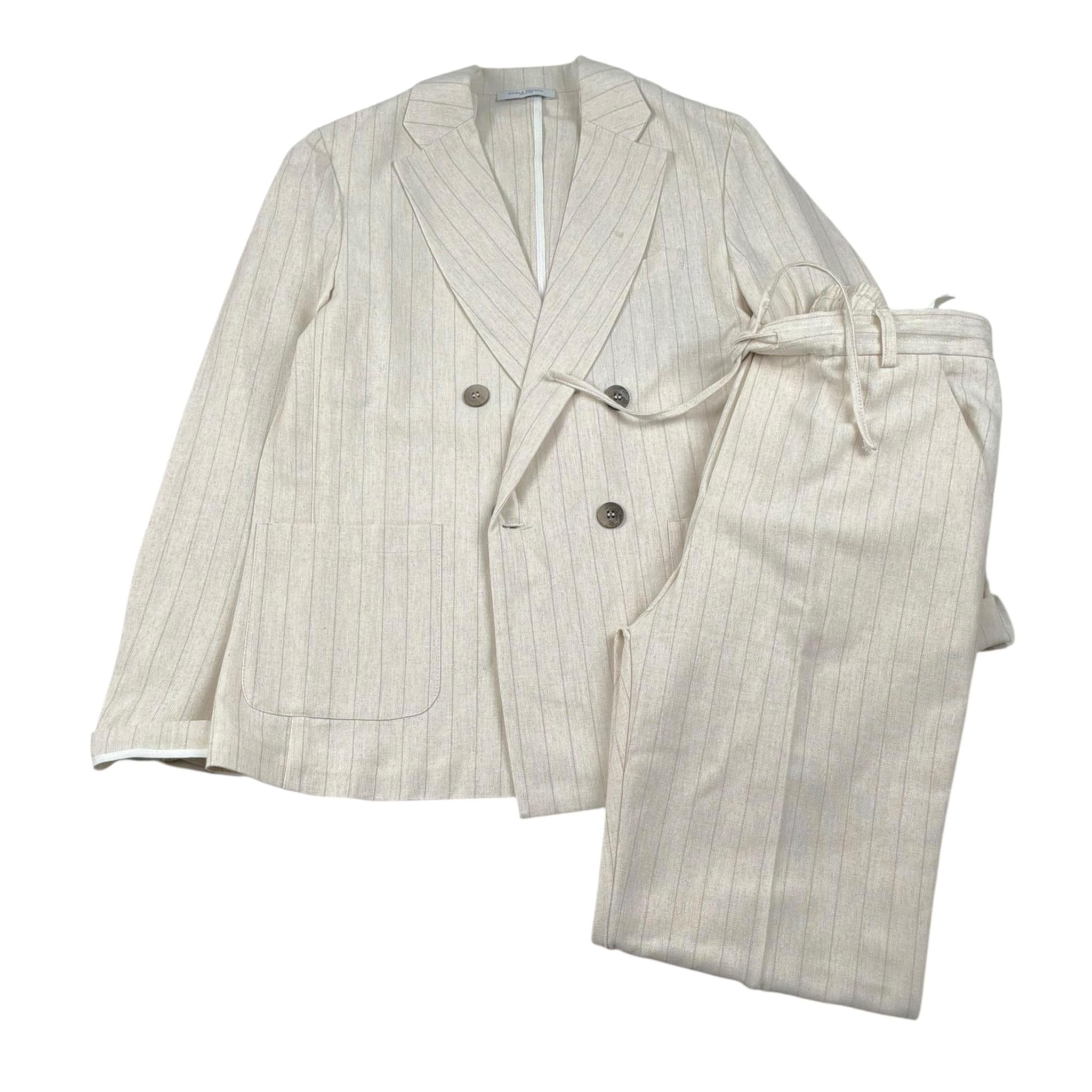 Paolo Pecora Completo 2 Pezzi Giacca-Pantalone Fantasia A Righe per Bambino PP4069 BEIGE PAOLO PECORA 