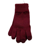 K-WAY guanti tinta unita con logo Bordeaux per Bambino K61323W BORDEAUX K-WAY 