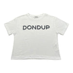 Dondup T-Shirt Girocollo Tinta Unita con Stampa per Bambina DFTS023X BIANCO DONDUP 