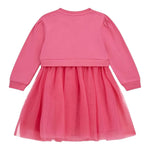 GUESS abito tinta unita con tulle e stampa Rosa per Bambina A4YK03KB8R00J ROSA GUESS 