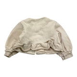 Aventiquattrore Solid Color Cardigan with Puff Sleeve Beige for Baby Girl
