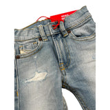 Diesel Jeans Tinta Unita con Girovita Regolabile per Neonato K00238 AZZURRO DIESEL 