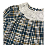 Tartine Et Chocolat Long Sleeve Dress With Blue Collar For Baby Girl