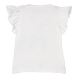 Liu Jo T-Shirt Girocollo Tinta Unita con Stampe per Neonata KA5084N BIANCO LIU JO 