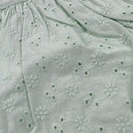 Please Abito Tinta Unita Traforato per Neonata AB08249G71 VERDE ACQUA PLEASE 