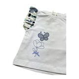 Minibanda T-Shirt Girocollo Tinta Unita con Stampa per Neonata 3B78 BIANCO MINIBANDA 