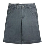 Zadig&amp;Voltaire Solid Color Denim Bermuda Shorts With Adjustable Waistband Black For Boys