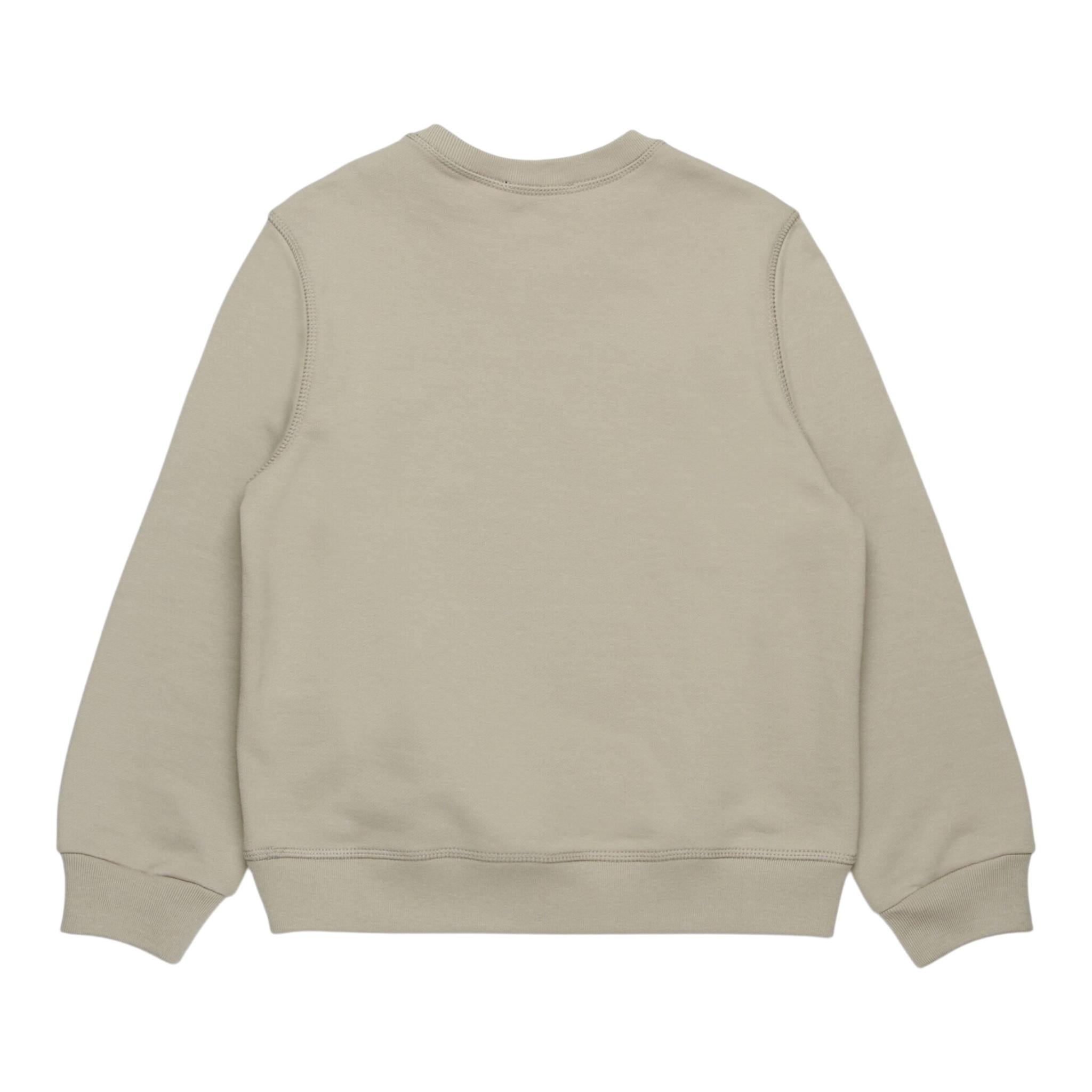 Dsquared2 Felpa Girocollo Tinta Unita con Stampa per Bambino DQ2739 BEIGE DSQUARED2 