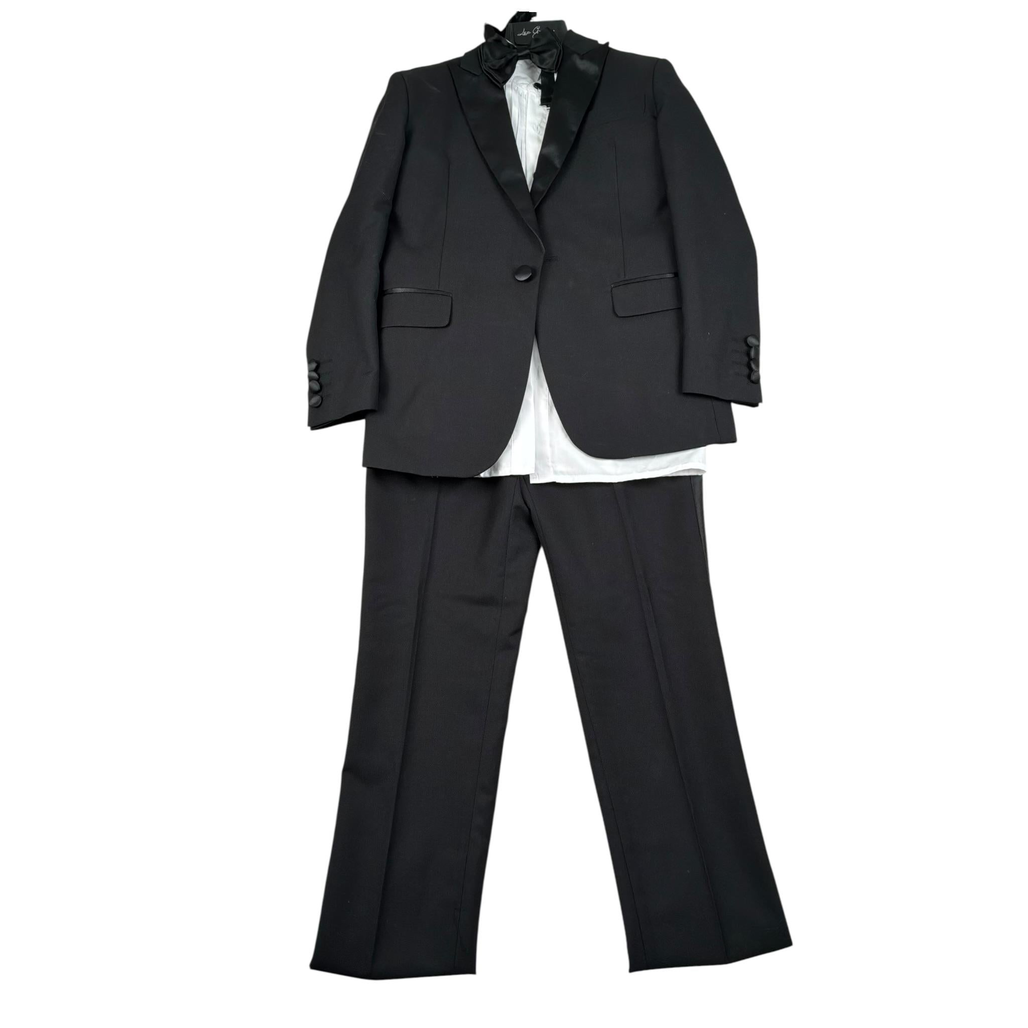 Les Gamins Completo 5 Pezzi Giacca-Gilet-Camicia-Papillon-Pantalone per Bambino CM954060 NERO LES GAMINS 
