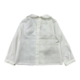 Little Bear Solid Color Button Down Shirt White For Baby