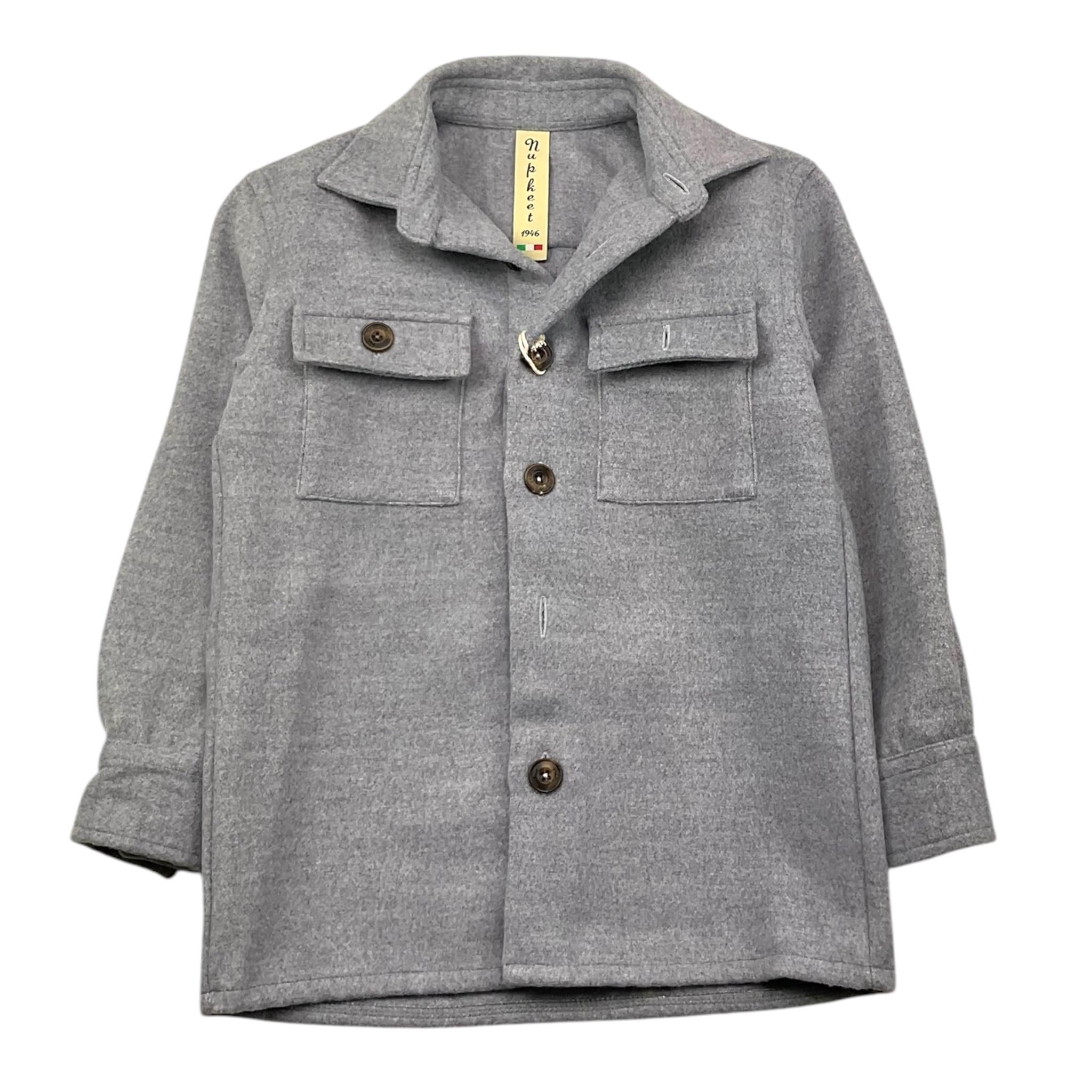 NUPKEET cappotto tinta unita con bottoni Grigio per Bambino 4DNK367 GRIGIO NUPKEET 