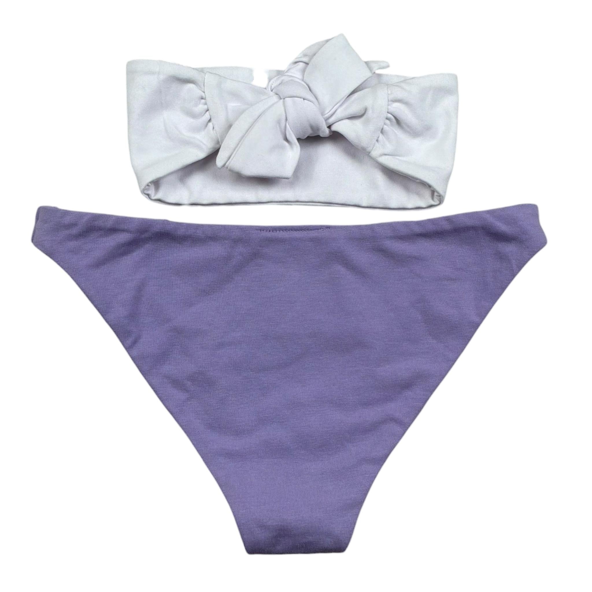 Just Cavalli Costume 2 Pezzi Fascia-Mutanda Bicolore per Bambina JGP26017CO BIANCO/LILLA JUST CAVALLI 