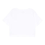 Il Gufo T-Shirt Girocollo Tinta Unita con Ricamo per Bambina P25TS473MF001 BIANCO IL GUFO 