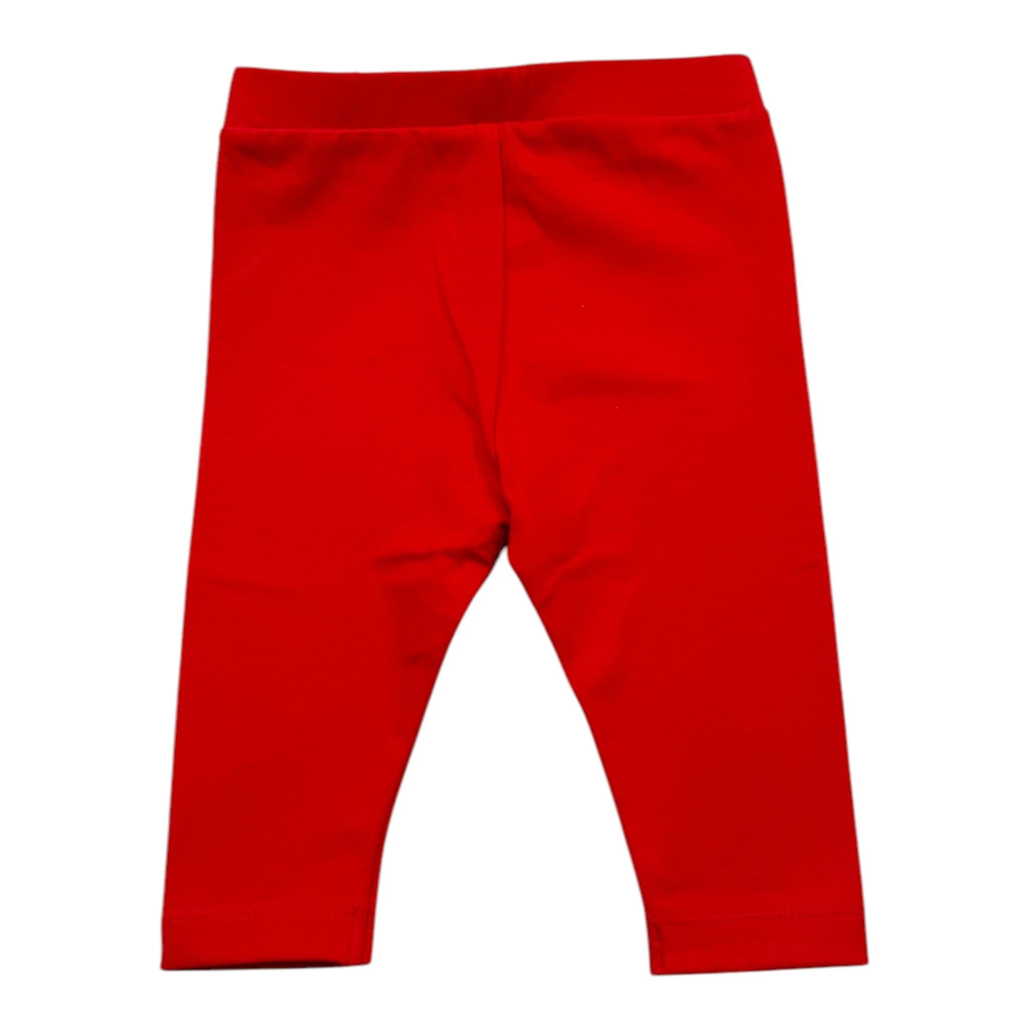 MOSCHINO leggins tinta unita con stampa Rosso per Neonata MGP032 ROSSO MOSCHINO 