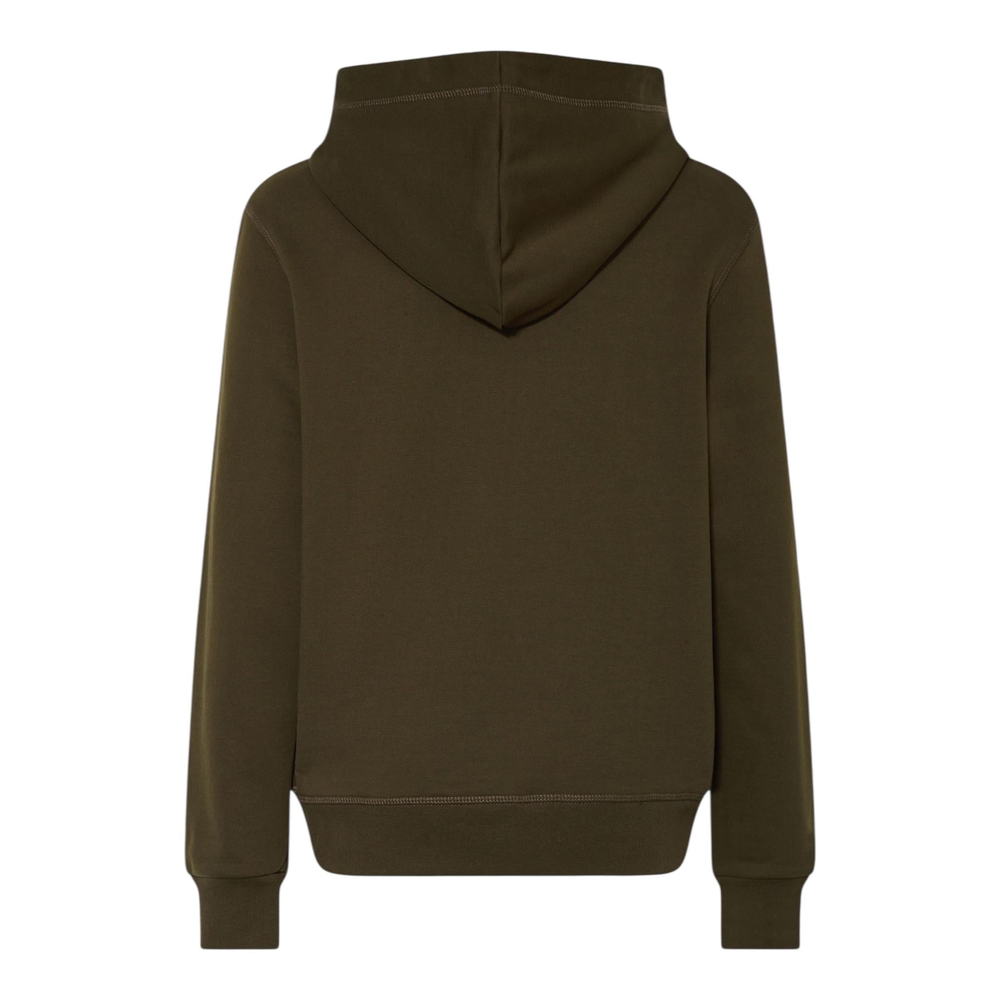 DSQUARED2 felpa tinta unita con cappuccio e stampa Verde per Bambino DQ2465X VERDE DSQUARED2 