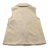 Fun &amp; Fun Beige Solid Color Vest For Girls