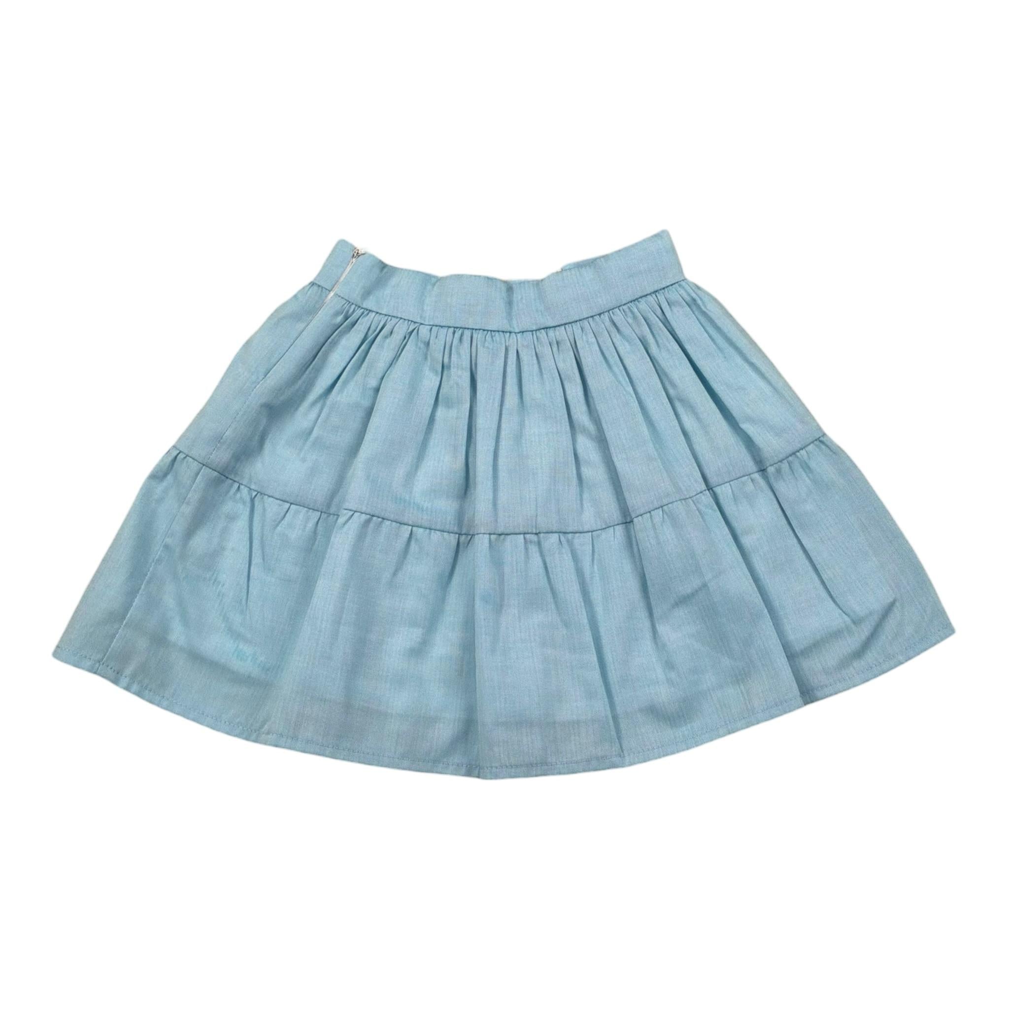 Ilfarobimbi Gonna Tinta Unita per Bambina IFB40325J AZZURRO ILFAROBIMBI 