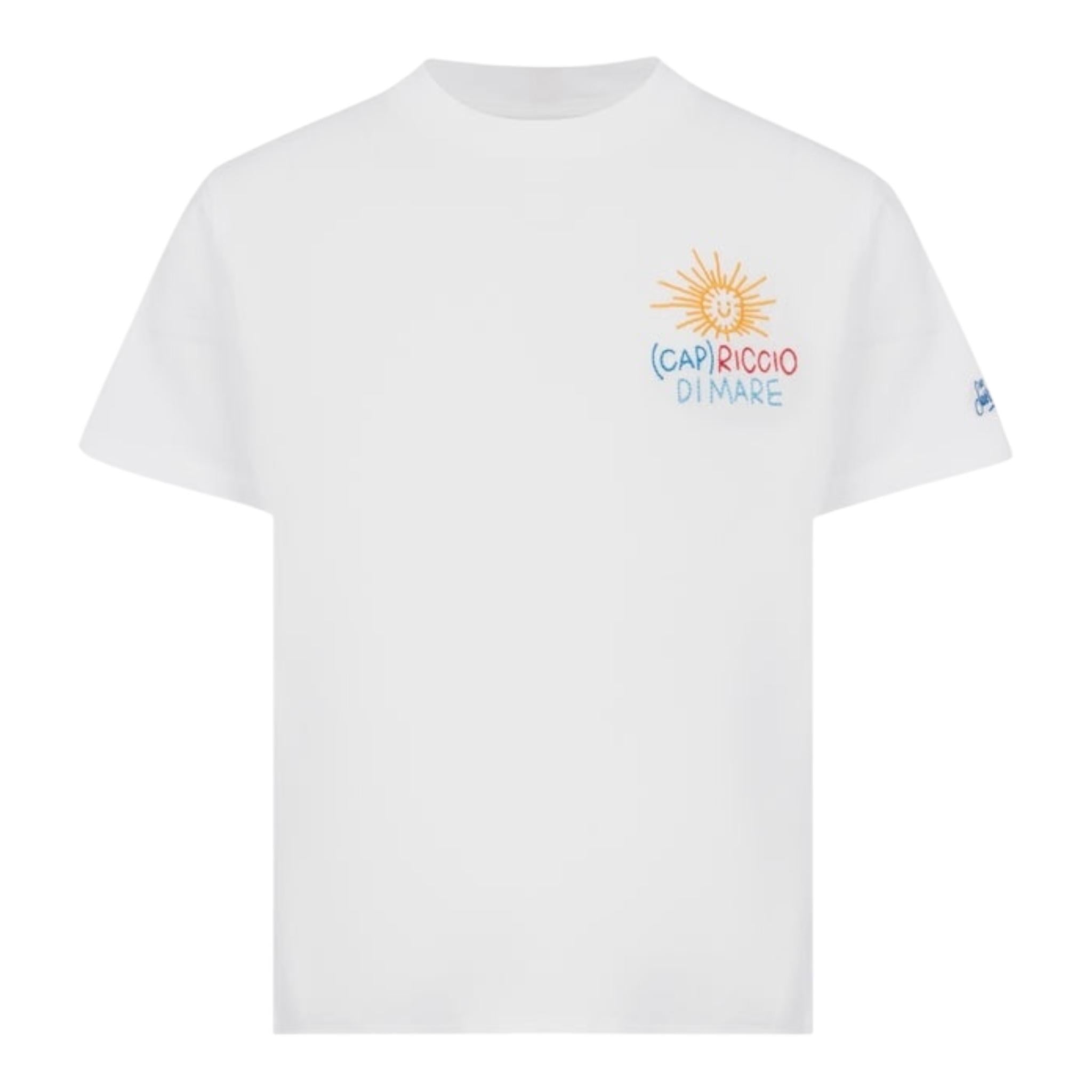 Saint Barth T-Shirt Girocollo Tinta Unita con Stampa per Bambino POT000222 BIANCO SAINT BARTH 