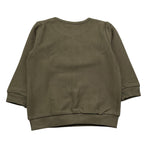 NAME.IT felpa chiusa girocollo tinta unita con stampa  Verde per Neonato 13233468 VERDE NAME.IT 