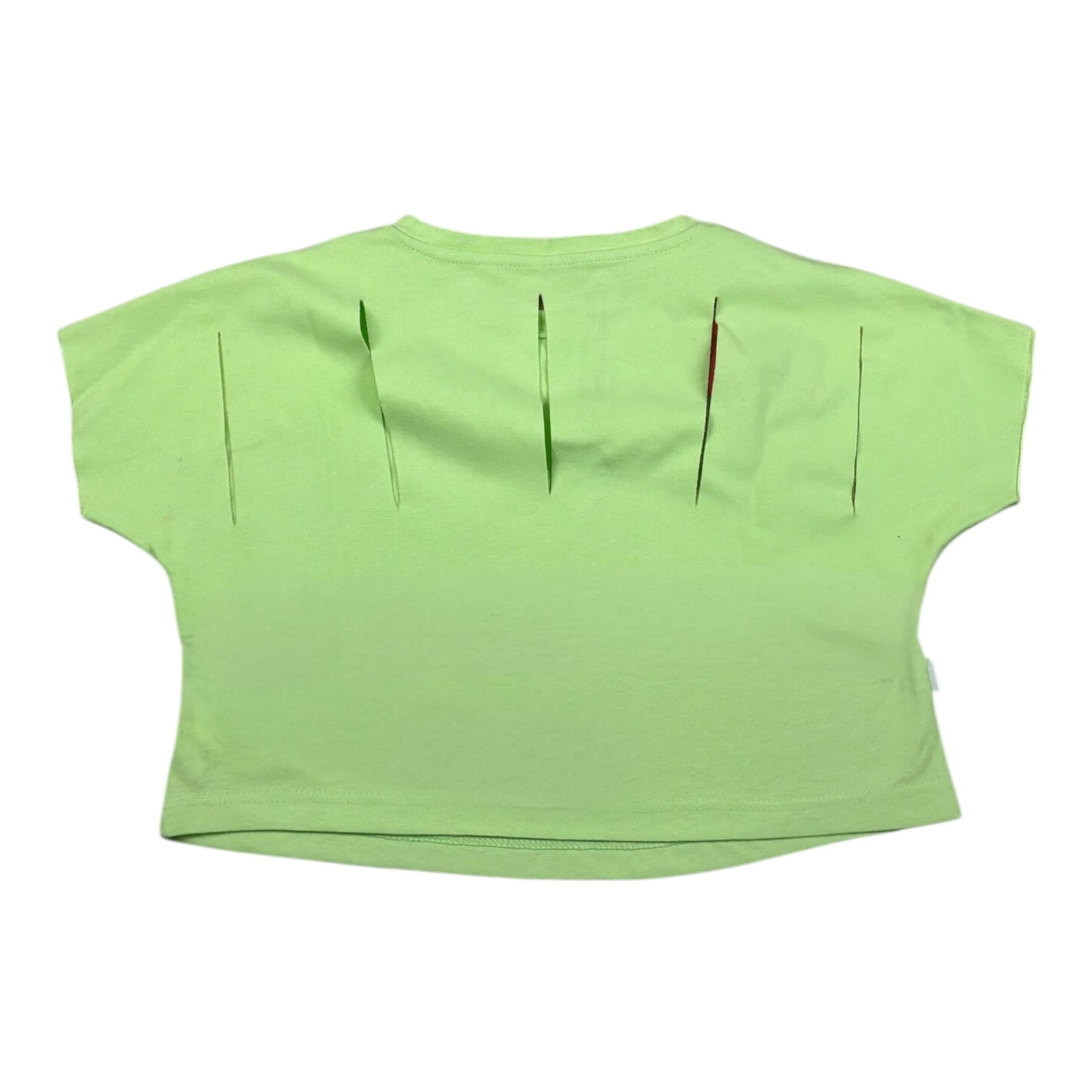 Jijil T-Shirt tinta unita Modello Crop Verde per Bambina JJE23TS063 VERDE JIJIL 