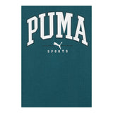 PUMA felpa tinta unita con cappuccio e stampa logo Verde per Bambino 682774 VERDE PUMA 