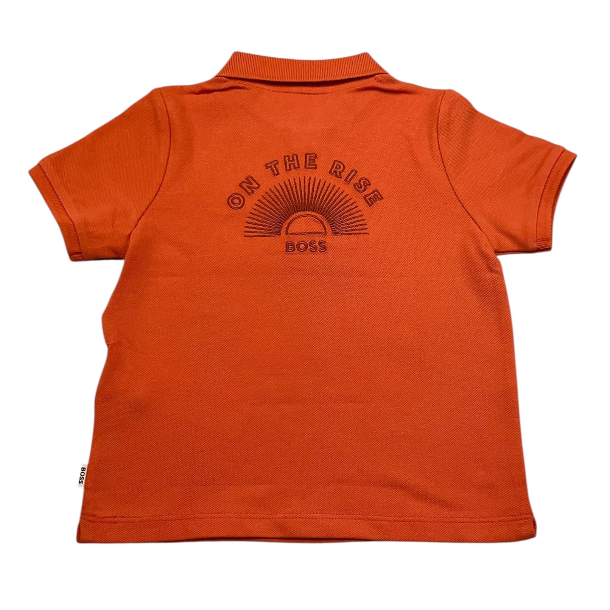 Boss Polo Mezza Manica Tinta Unita per Neonato J52101 ARANCIONE BOSS 