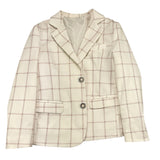 Emperor Naples Plain Jacket With Contrasting Pattern White For Kids