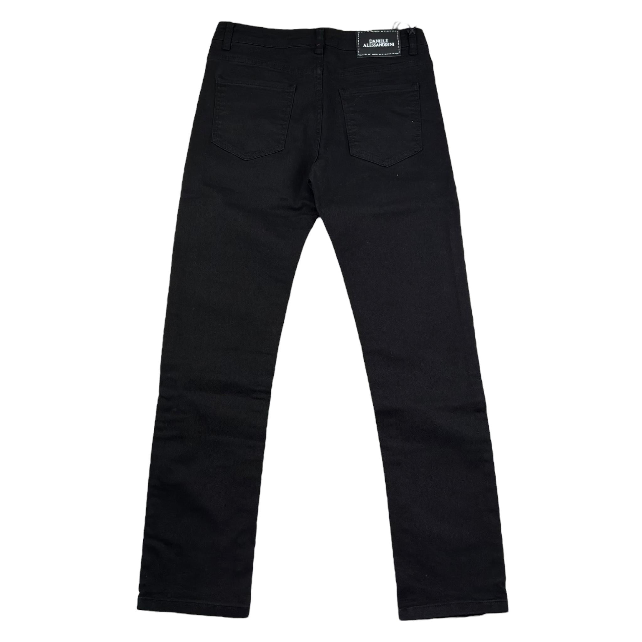 Daniele Alessandrini Jeans Tinta Unita 5 Tasche per Bambino 1235P00249 NERO DANIELE ALESSANDRINI 