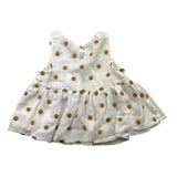Caffe' D'Orzo Solid Color Polka Dot Print Sleeveless Dress for Baby Girl