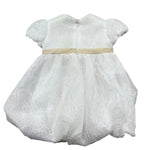 Le Bebe Abito Mezza Manica Cerimoniale Tinta Unita per Neonata LBG6325 BIANCO LE BEBE 