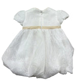 Le Bebe Abito Mezza Manica Cerimoniale Tinta Unita per Neonata LBG6325 BIANCO LE BEBE 