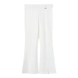 Liu Jo Plain Trousers Model Flare With Elastic Waist White For Girls