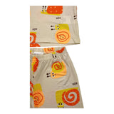 Aventiquattrore Solid Color Pajamas T-Shirt-Bermuda with Beige Pattern for Newborn