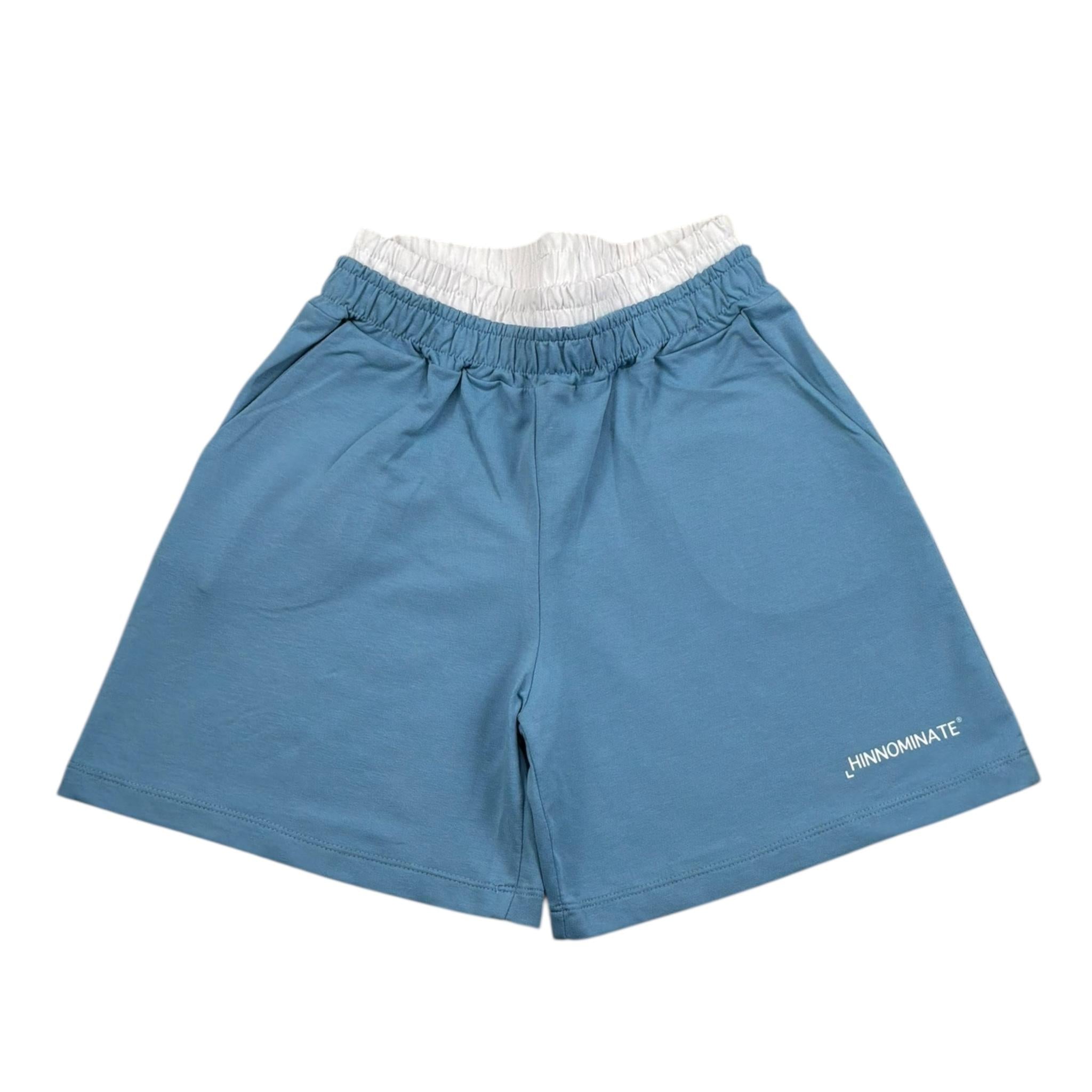 Hinnominate Short Tinta Unita con Elastico In Vita per Bambina 3646SF00190X AZZURRO POLVERE HINNOMINATE 