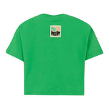 Msgm T-Shirt Girocollo Tinta Unita con Stampa Logo per Bambina S5MSJGTH240 VERDE MSGM 