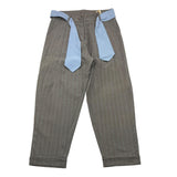 MANILA GRACE pantalone tinta unita con cintura fantasia a righe Grigio per Bambina MFJF24P140 GRIGIO MANILA GRACE 