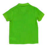 Paolo Pecora Solid Green Half Sleeve Shirt For Boys
