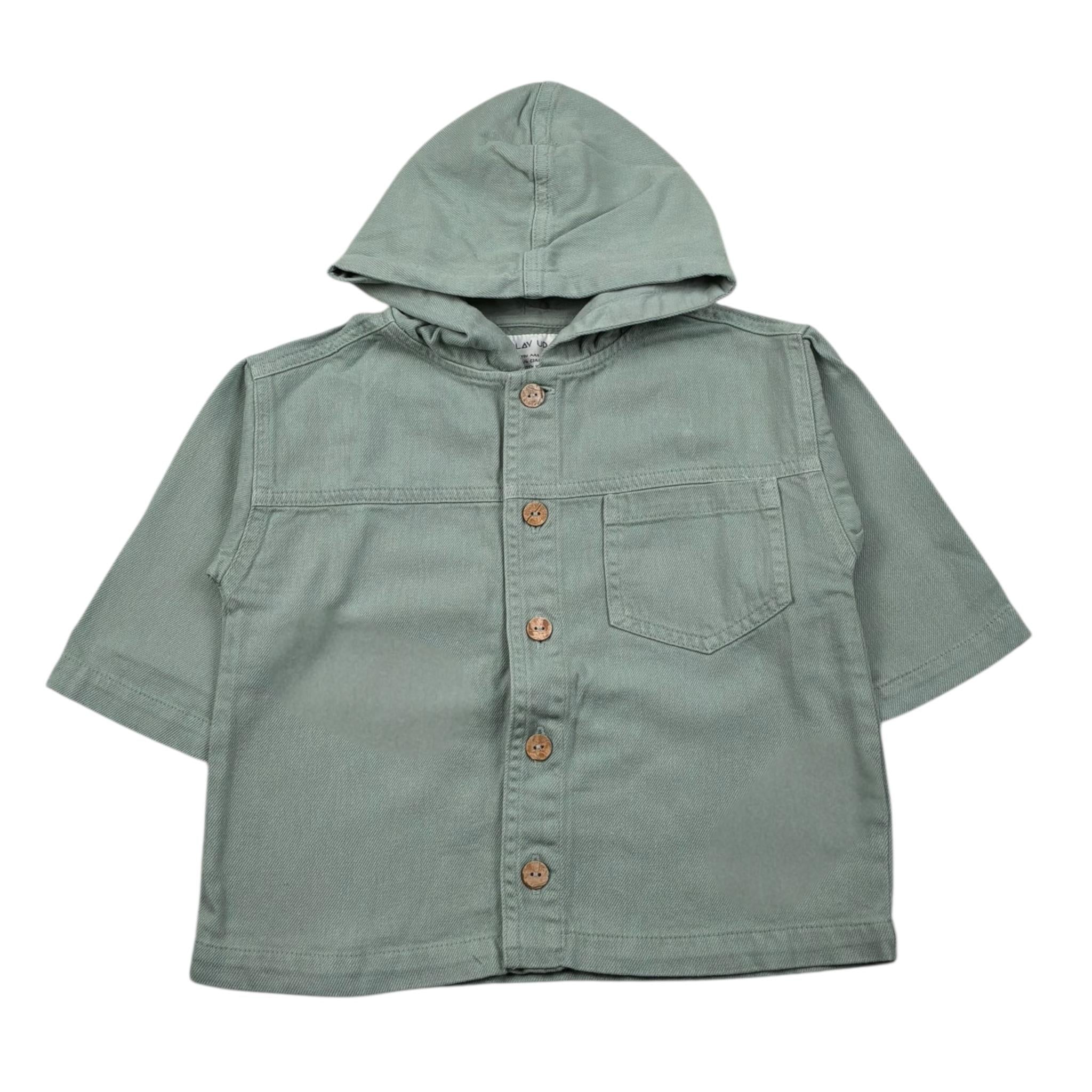 Play Up Giubbino Tinta Unita con Cappuccio per Neonato PA011AQ11401 VERDE PLAY UP 