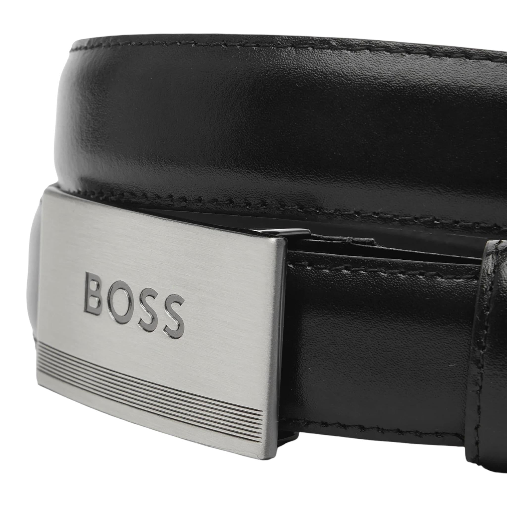 Boss Cintura Tinta Unita con Logo per Bambino J51741 NERO BOSS 