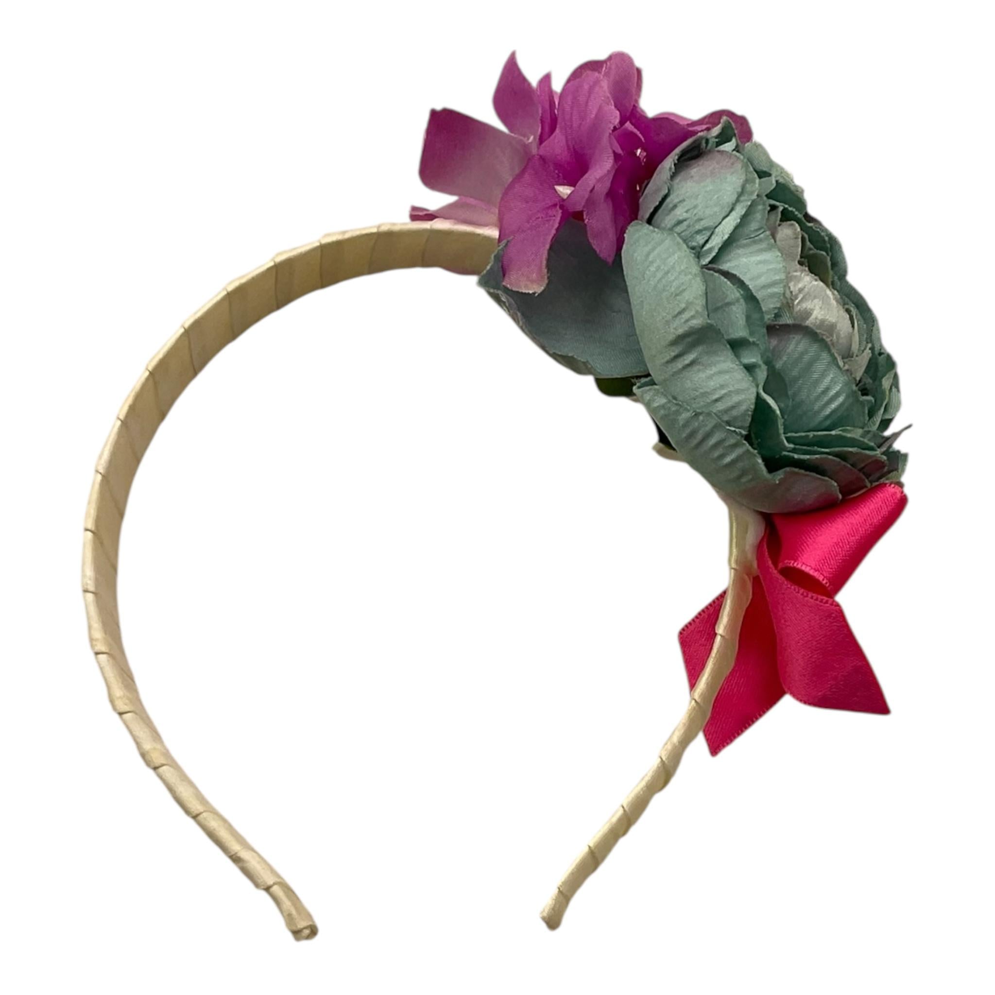 Fun & Fun Cerchietto Tinta Unita con Applicazione per Bambina CRCC PANNA FUN & FUN 